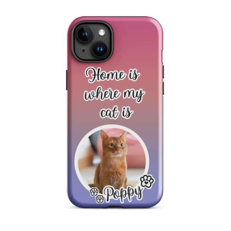 Custom-Cat-Phone-Case-Using-Cat-Photo-and-Name-Home-Is-Where-My-Cat-Is-Style-3