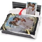 First Marriage Anniversary Gift for Husband and Wife: Custom Photo Blanket for Couples
