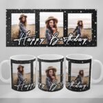 Happy birthday mug gift for her, mom, or girlfriend, black color