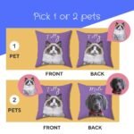 Number of pets custom cat picture pillow styles chart