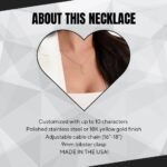 Custom vertical name necklace description card, gift for her, mom, sister, daughter, wife, girlfriend