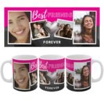 Custom mug for best friends, 4-photo collage