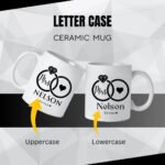 Custom wedding cups with last name letter case type