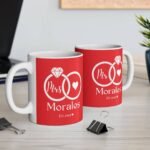 Custom red wedding cups