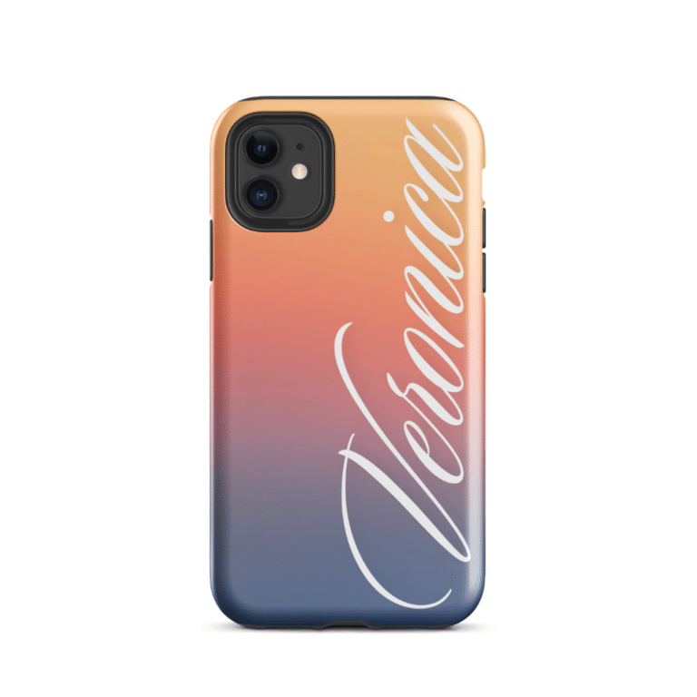 Elegant customized phoe case with name, style 4