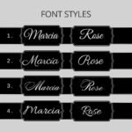 Four font style options for custom name personalized tote