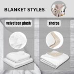 blanket type variants: plush or sherpa