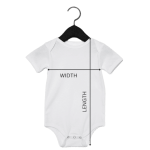 short-sleeve baby bodysuit size chart