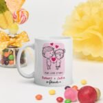 Romantic personalized couple mug with custom names, perfect Valentine’s gift for couples